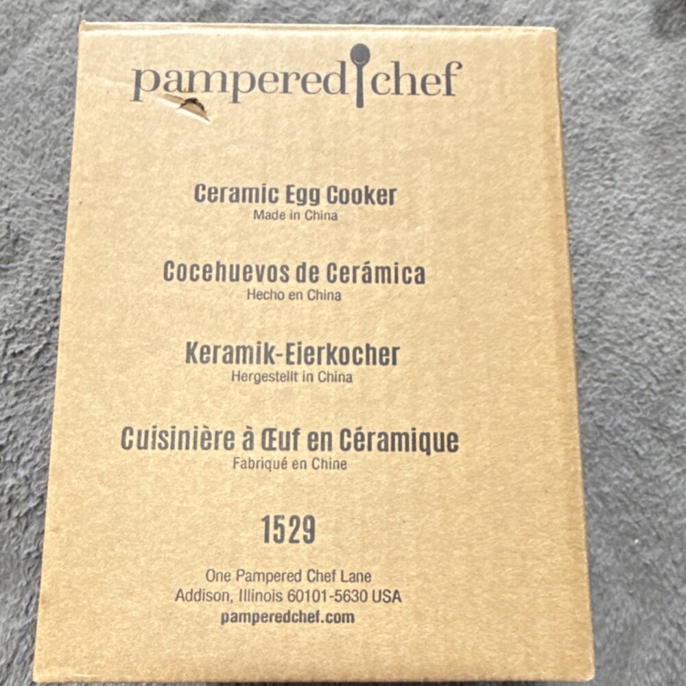 Pampered Chef Ceramic Microwave Egg Cooker Model 1529 MPN 1529 Microwave Use - Picture 2 of 3